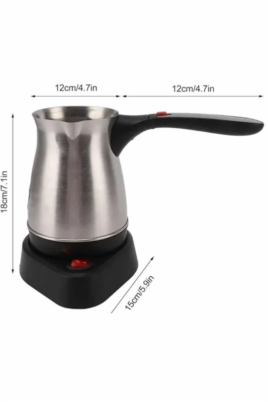 Modern Tasarımlı Elektrikli Cezve 300 Ml Kapasite