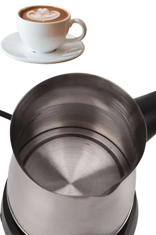 Modern Tasarımlı Elektrikli Cezve 300 Ml Kapasite