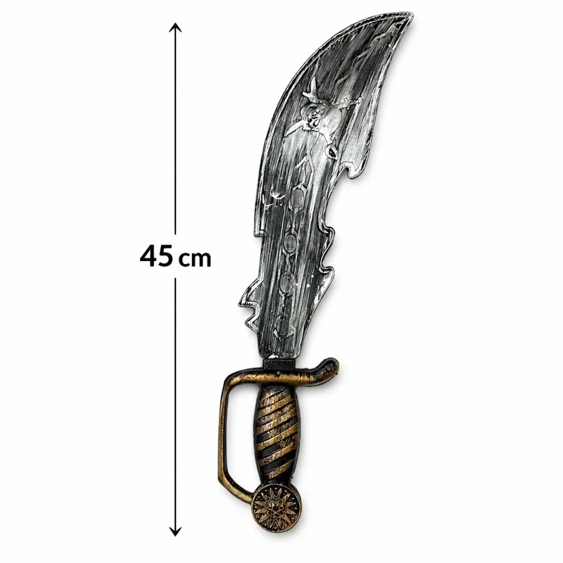 Korsan Tarzı Eskitme Detaylı Plastik Kılıç 45 Cm – 3. görsel