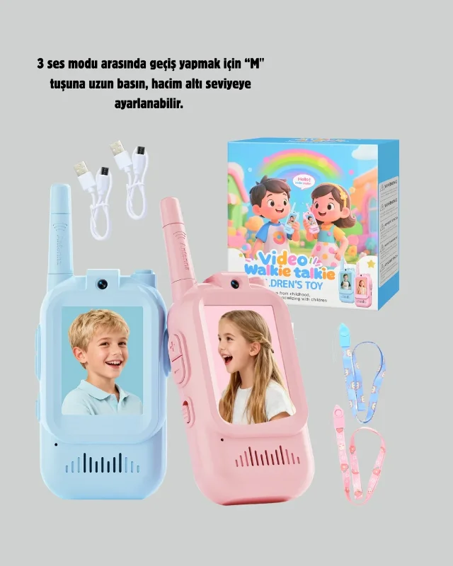 Modern Ekranlı Walkie Talkie 400 Metre Menzil İle Eğlenceli İletişim