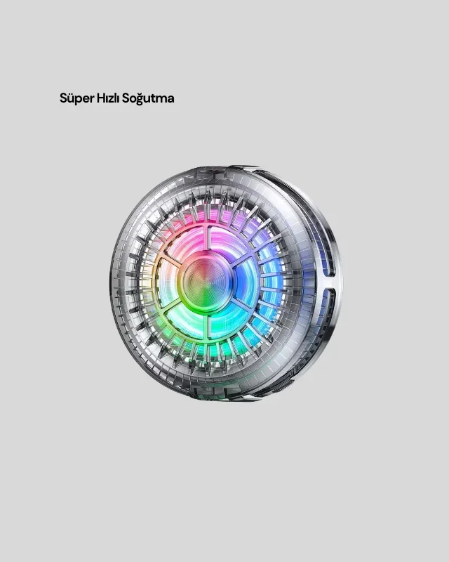Rgb Işıklı Telefon Soğutucu Fan Uyumlu Tüm – 2. görsel
