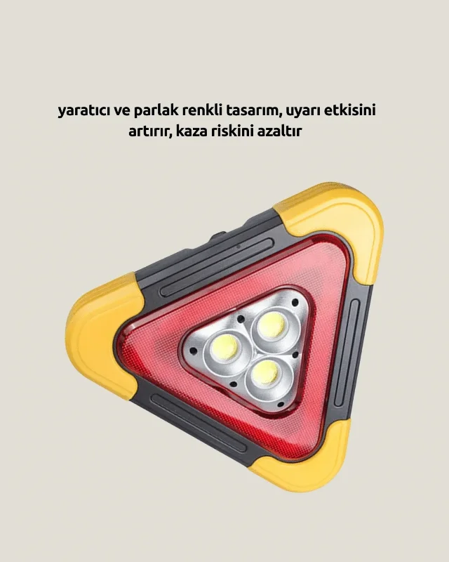 Üçgen Tasarımlı Led Acil Işık 3 Adet Cob Işık