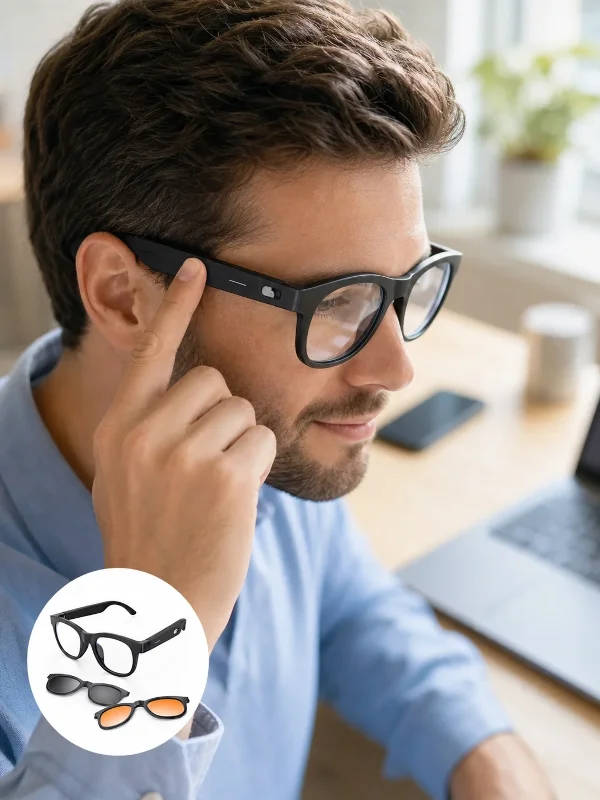 Akıllı Gözlük Değiştirilebilir Lens Bluetooth Bağlantılı