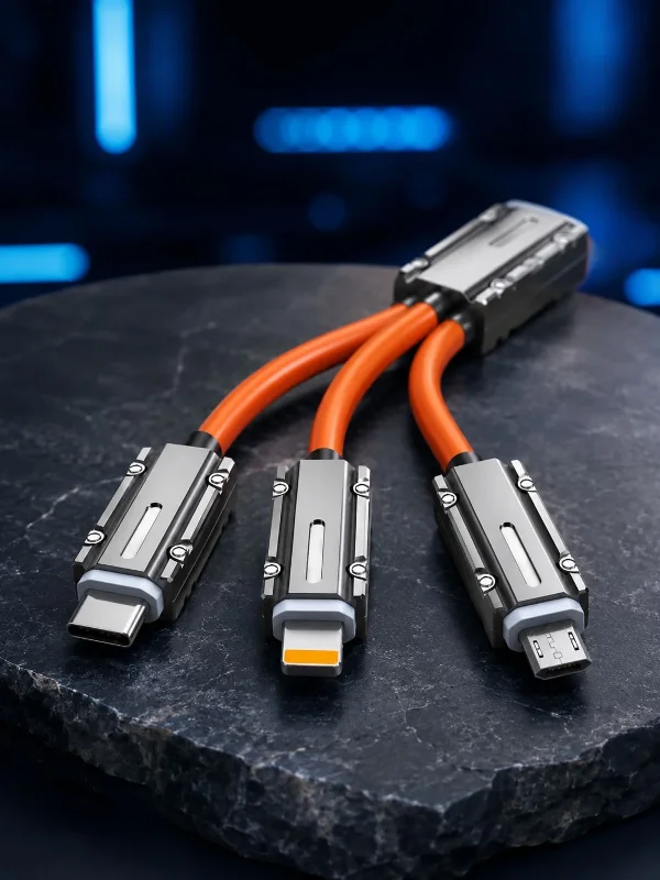 Çoklu Bağlantı Şarj Kablosu 6a 120w Hızlı Şarj – 2. görsel