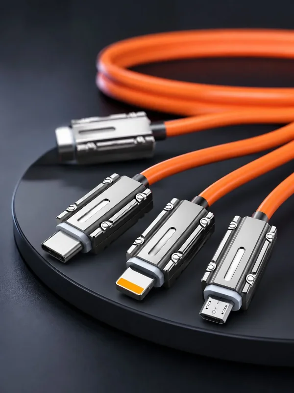Çok Amaçlı 3'ü 1 Arada 120w Hızlı Şarj Kablosu