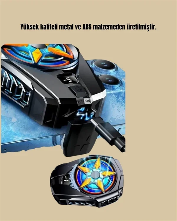 Ergonomik Metal Soğutma Radyatörü Type-c Kablolu 65-85 Mm Telefonlar İçin
