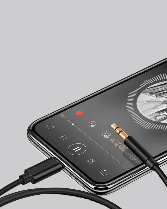 Yüksek Kalite Lightning To Aux Dönüştürücü Kablo 1 Metre