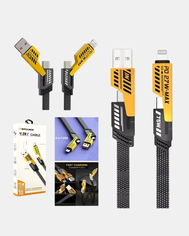 Örgülü Hızlı Şarj Kablosu 65w Usb-c Usb-a Çoklu Kullanım