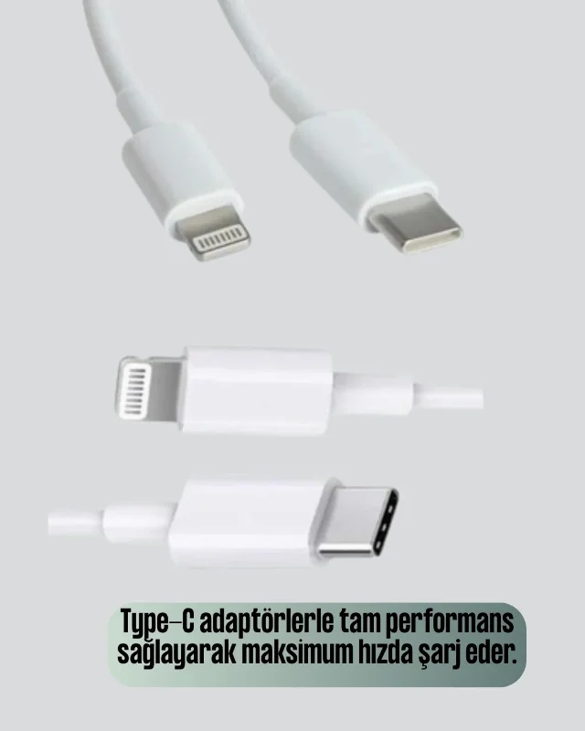 Dayanıklı 30w Type-c Lightning Hızlı Şarj Kablosu 1.2m