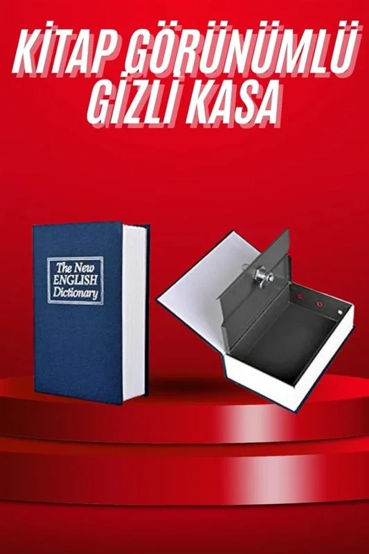 Gizli Kasa Kitap Tasarımı 18 Cm Anahtarlı Kilitli