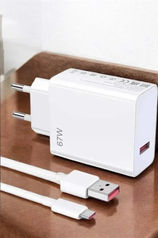Turbo Hızlı Şarj Adaptörü 67w Type-c Uyumlu Kablosu