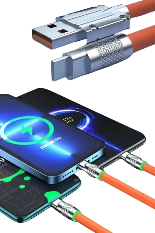 180 Derece Type-c Şarj Kablosu Android Ve İos Uyumlu
