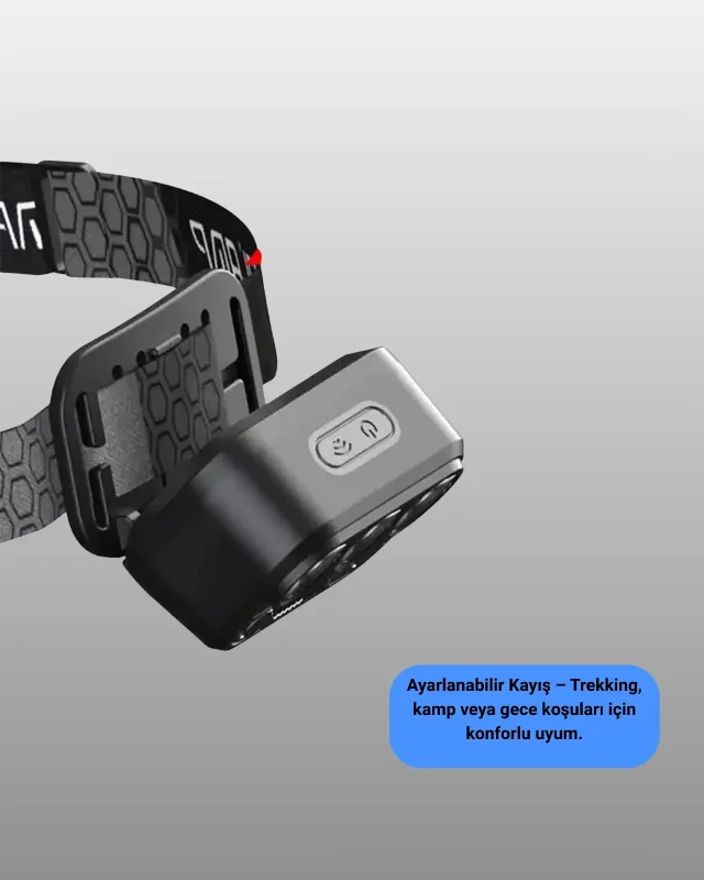 Sensörlü Led Kafa Lambası 300 Lümen Kamp Ve Trekking İçin