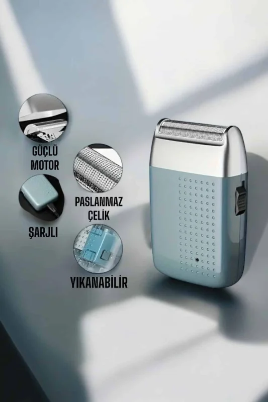 tıraş makinesi Sinek Kaydı Paslanmaz Çelik Taşınabilir Şarjlı – 3. görsel