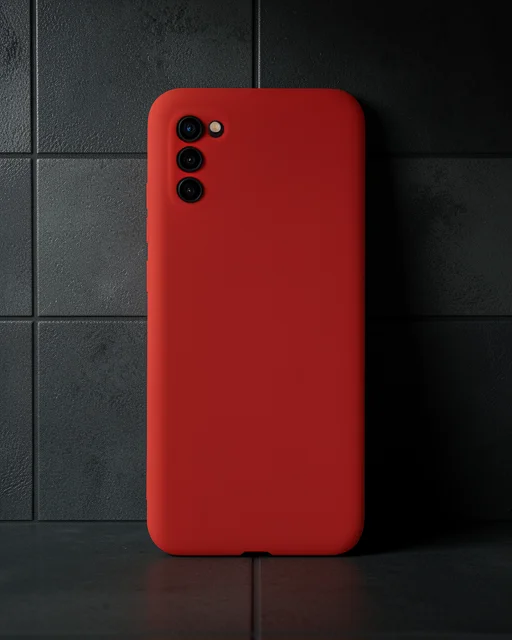 Samsung Galaxy A03s Kılıf Nano İçi Kadife Silikon - Kırmızı