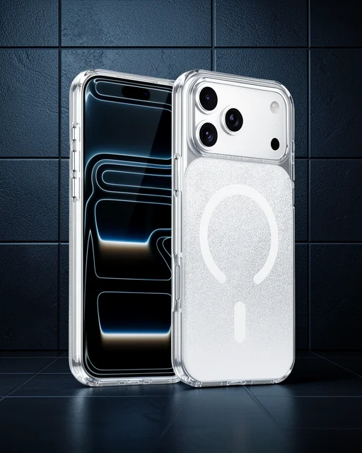 Onegif Apple İphone 17 Pro Max Sora Simli Magsafe Kapak - Beyaz