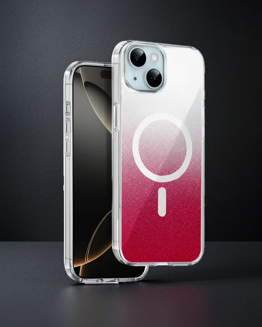 Onegif Apple İphone 15 Sora Simli Magsafe Kapak - Kırmızı