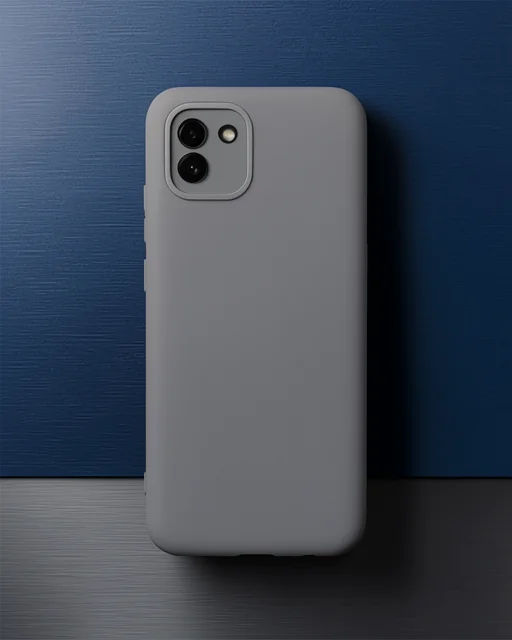 Samsung Galaxy A03 Kılıf Nano İçi Kadife Silikon - Gri