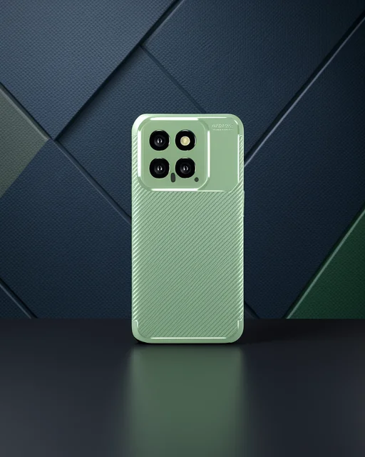 Xiaomi Mi 14t Kılıf Auto Focus Karbon Kapak - Su Yeşili