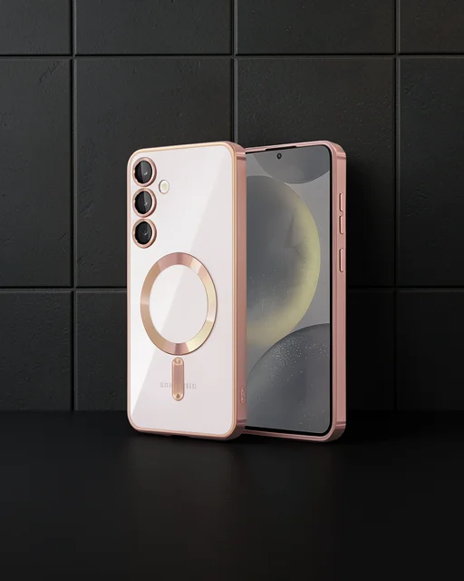 Samsung Galaxy S24 Kılıf Kross Magneticsafe Kapak - Rose