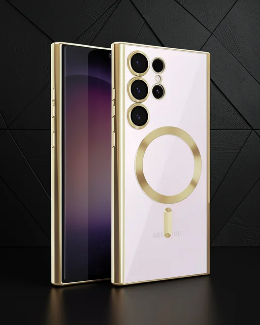 Samsung Galaxy S25 Ultra Kılıf Kross Magneticsafe Kapak - Gold