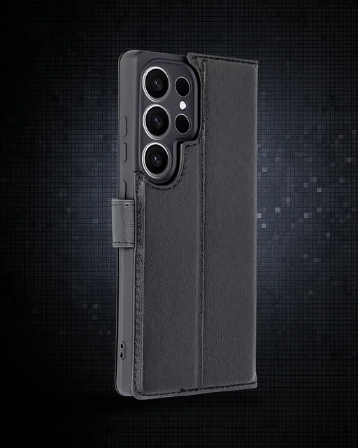 Samsung Galaxy S25 Ultra Kılıf Trend S Plus Kapaklı Kılıf - Siyah