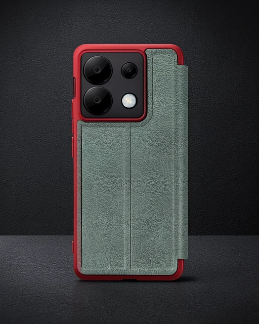 Xiaomi Redmi Note 13 Pro 5g Kılıf Flip Cover - Koyu Yeşil
