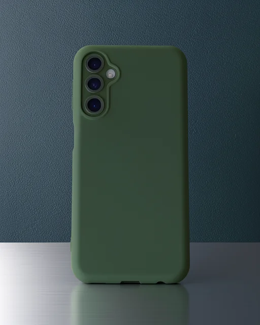 Samsung Galaxy M34 5g Kılıf Nano İçi Kadife Silikon - Koyu Yeşil