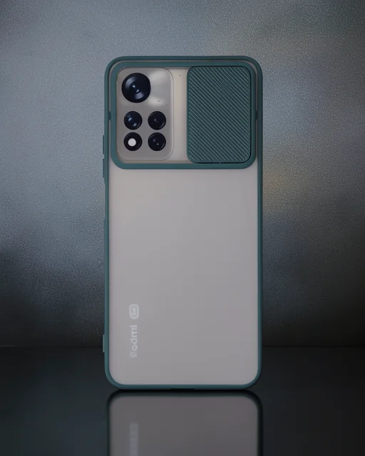 Xiaomi Redmi Note 11t Kılıf Palm Buzlu Kamera Sürgülü Silikon - Yeşil
