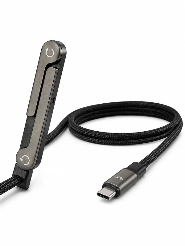 Hızlı Şarj Kablosu 240w Katlanabilir Standlı Type-c