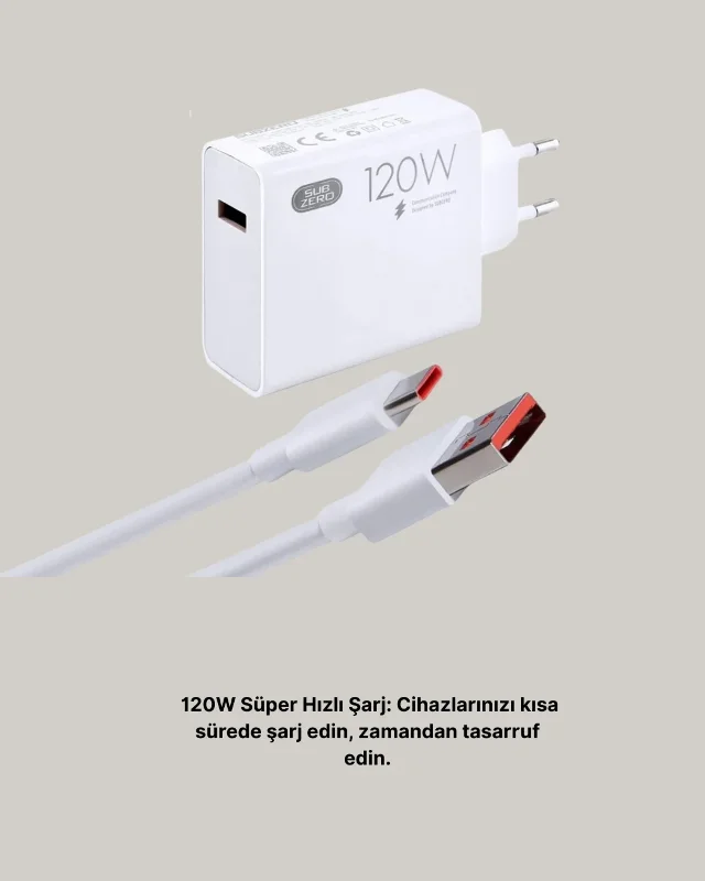 Hızlı Şarj Cihazı 120w Type-c Uyumlu Akım Koruma