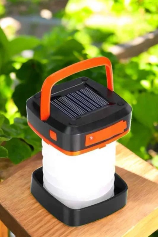 Beyaz Katlanabilir Led Lamba 1200 Mah Şarjlı Taşınabilir El Feneri