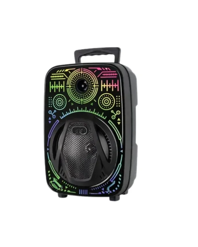 Taşınabilir Mikrofonlu Bluetooth Hoparlör 8 İnç Rgb Işıklı