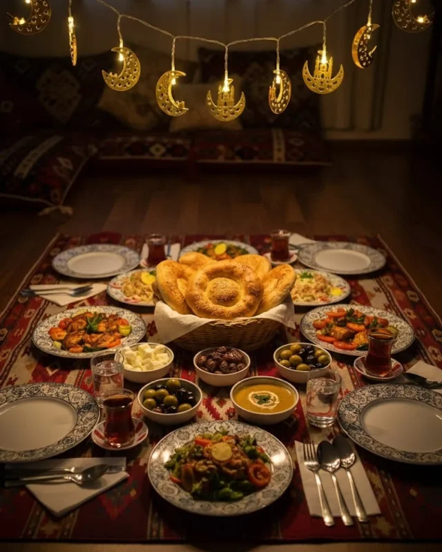 Gold Metal Gövdeli Minareli Hilal Led Işık 2 Adet Pilli