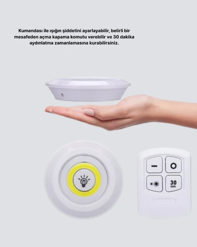 Modern Uzaktan Kumandalı 3'lü Spot Led Işık Seti