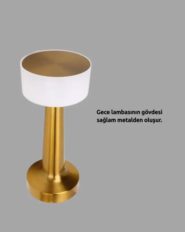 Kablosuz Usb'li Masa Lambası 3 Parlaklık Seçeneği Modern Tasarım