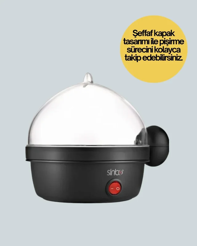 Pratik Yumurta Pişirme Makinesi 7 Adet Kapasiteli Orta Ve Katı