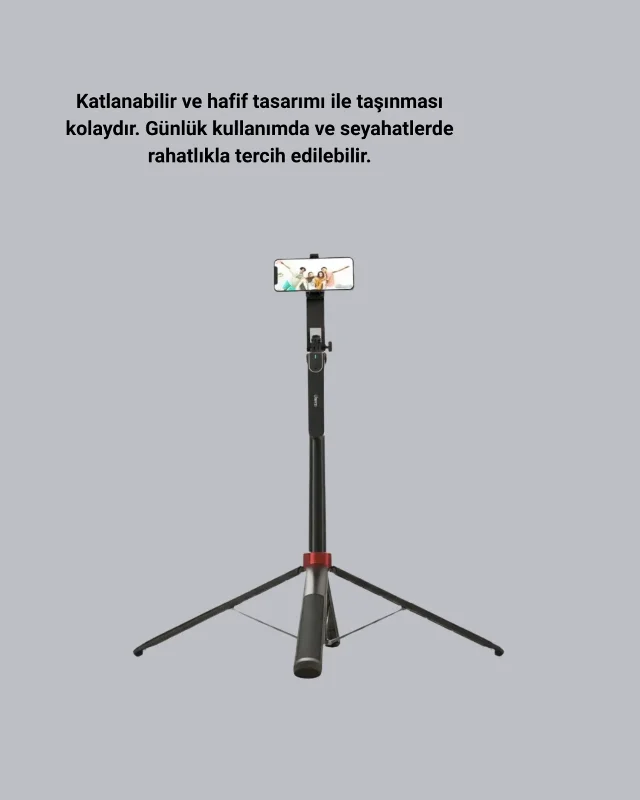 Yaka Mikrofon Seti Ve Tripodlu Selfie Çubuğu (kablosuz Model)