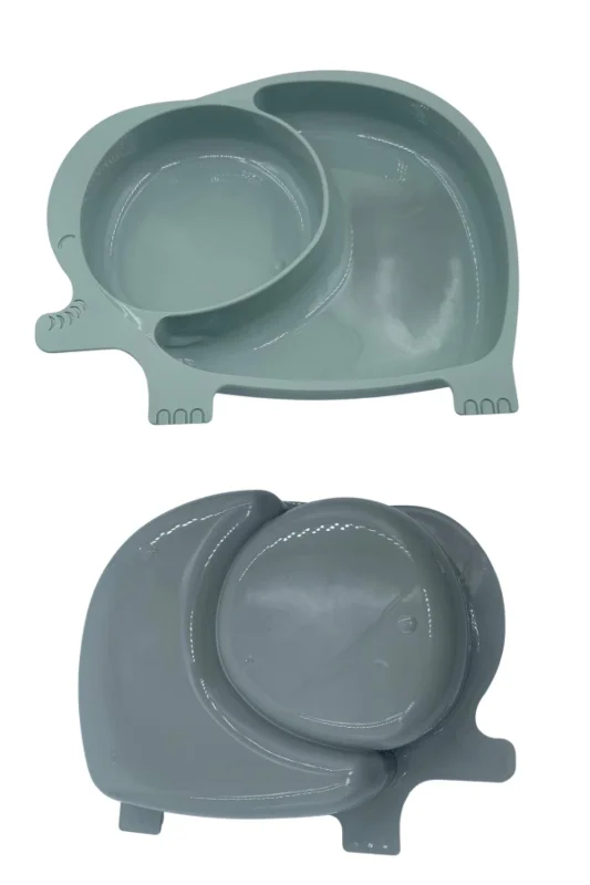 Eğlenceli Fil Desenli Bölmeli Bebek Mama Kabı ile Yemek Zamanı