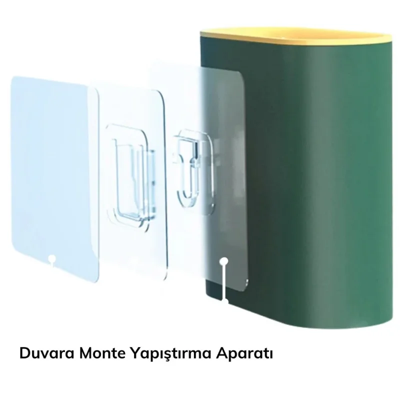 Ergonomik Duvara Monte Silikon Başlıklı Tuvalet Fırçası Seti