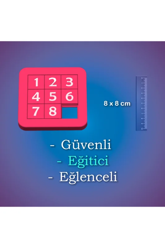 Sayı kaydırma oyunu 3x3 blok sayılar puzzle oyunu çocuk yetişkin zeka oyun