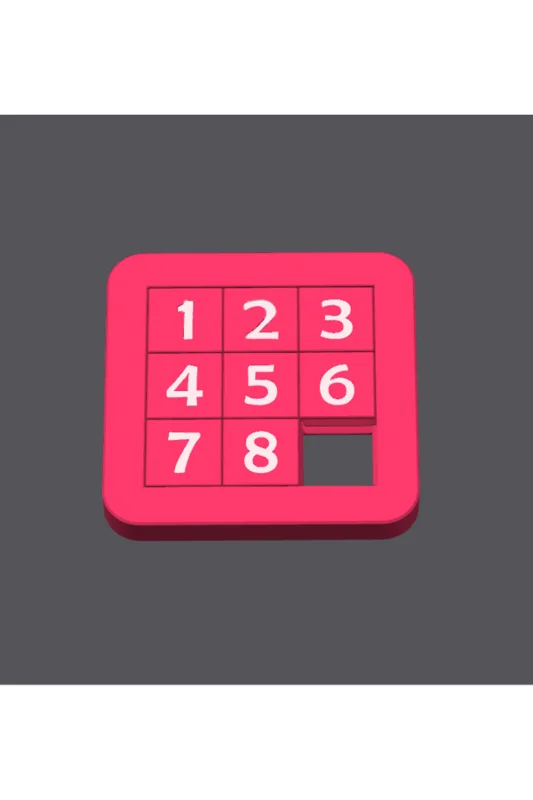 Sayı kaydırma oyunu 3x3 blok sayılar puzzle oyunu çocuk yetişkin zeka oyun