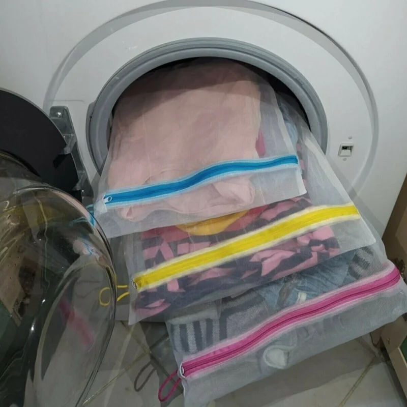 Fermuarlı Çamaşır Yıkama Filesi 3'lü Set x 2 (6 Adet) - 3 Farklı Boy