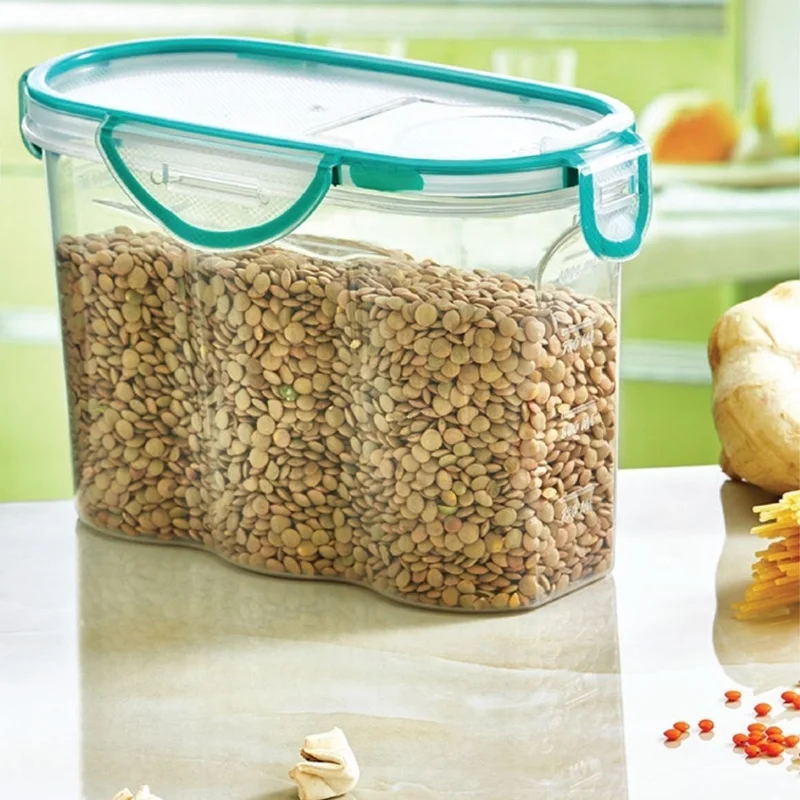 Kilitli Kapaklı Contalı Erzak Saklama Kabı 1,7 L 2'li Set - Hava ve Su Geçirmez