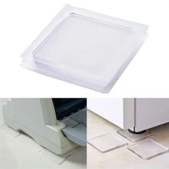 Dayanıklı Silikon Kaydırmaz Pedler 4 Adet Beyaz Eşya Koruyucu