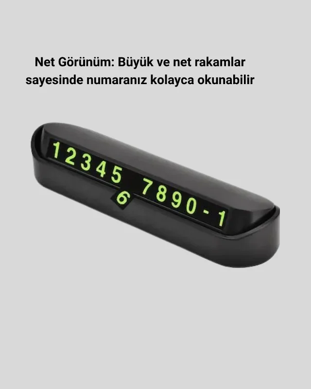Şık Çevirmeli Park Numaratörü 1 Adet Alüminyum Gri