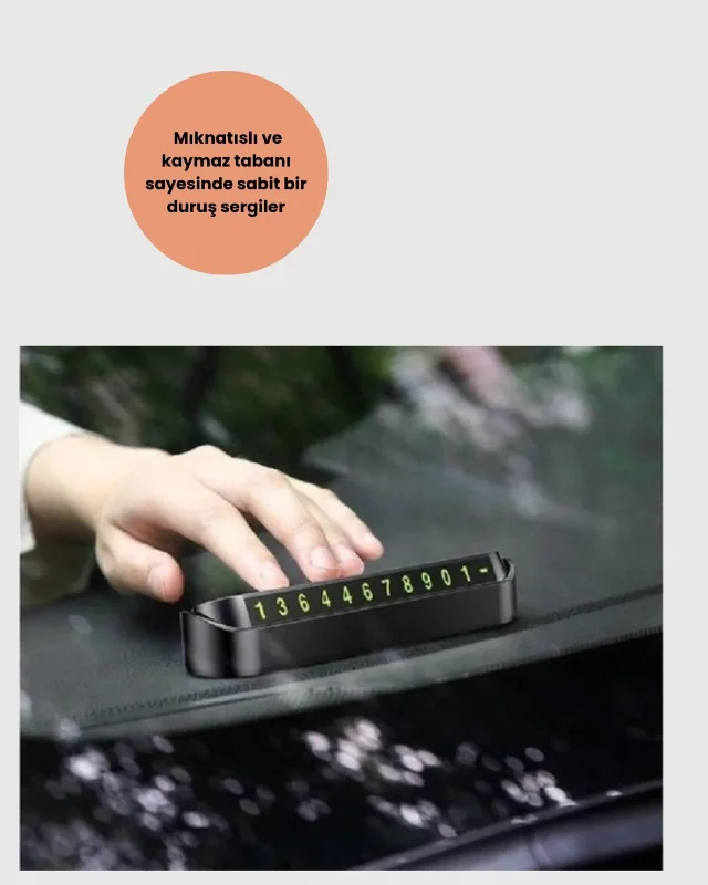 Şık Kompakt Fosforlu Park Numaratörü 1 Adet Araç Aksesuarı