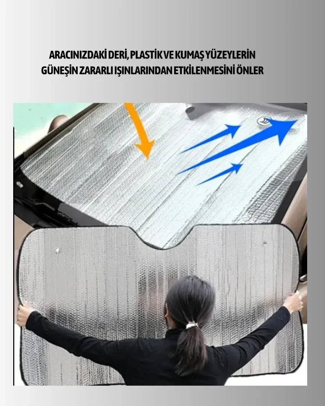 Güneş Işığını Engelleyen Katlanabilir Araç Güneşliği 99% Uv Koruma