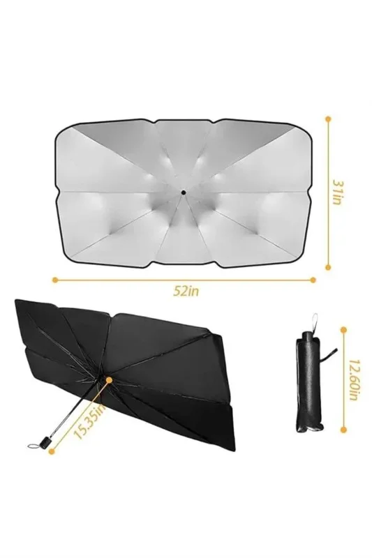 Ergonomik Katlanabilir Oto Şemsiye 125 X 65 Cm Uv Koruma