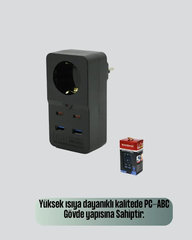 Termal Akım Korumalı Priz Usb Type-c 10a 2500w